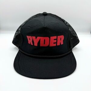 VTG 90s RYDER Rope Trucker Mesh Snapback Yupoong Hat